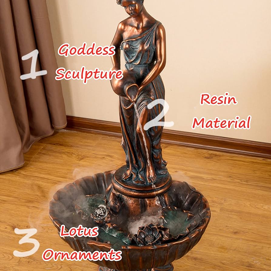 Amazon｜ブロンズ女神像、女神彫刻噴水、高さ 44 インチの女神